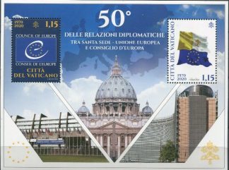 novità 2020 emissione novembre - 50° ANN. RELAZIONE SANTA SEDE-UE- FOGLIETTO