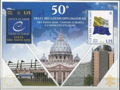novità 2020 emissione novembre - 50° ANN. RELAZIONE SANTA SEDE-UE- FOGLIETTO