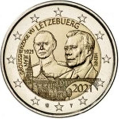 2021 LUSSEMBURGO - 100º anniversario della nascita del Granduca Giovanni <b>COPPIA <b>  senza e con ologramma