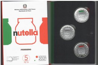 Offerta!!!- Nutella -Trittico 5 € Ag. - Italia  In Cofanetto Ufficiale Numerato
