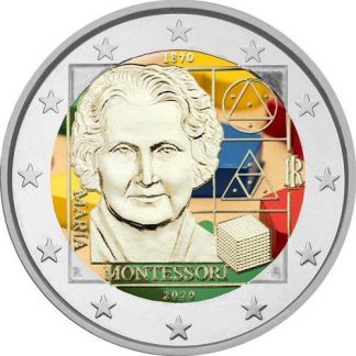 2020 Italia  2 euro colorato Montessori