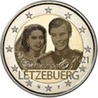 2021 LUSSEMBURGO - 40º anniversario di matrimonio del Granduca Enrico con Maria Teresa <b>COPPIA <b>  senza e con ologramma