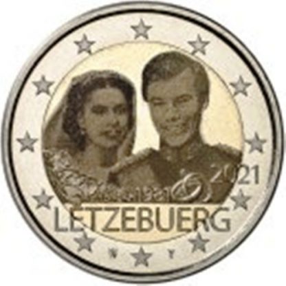 2021 LUSSEMBURGO - 40º anniversario di matrimonio del Granduca Enrico con Maria Teresa <b>COPPIA <b>  senza e con ologramma