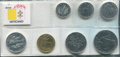 1974- serietta Paolo VI senza argento