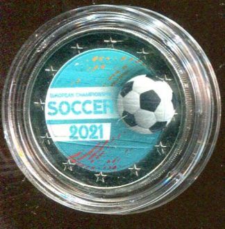 2021 - 2 euro colorato EUROPEI CALCIO 2021