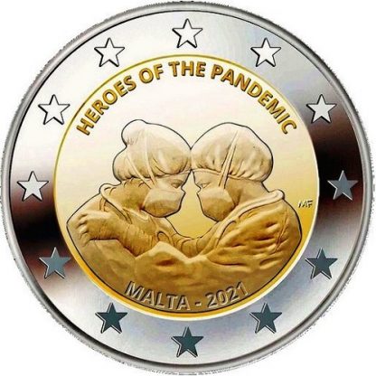 2021  Malta 2 euro in coin card - Eroi della Pandemia - immagine 2