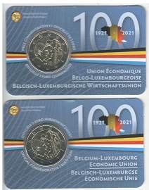 2021 Belgio "100º Unione Economica Belgo-Lussemburghese"