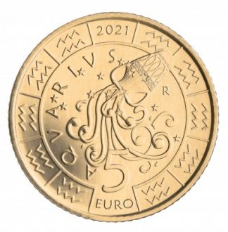 2021 - 5 Euro serie “Zodiaco” «Acquario»