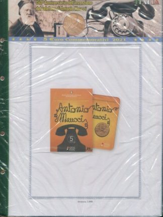 Fogli per 5 euro Italia in blister e coin card - Abafil