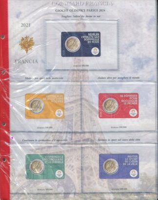 Fogli per coin card Francia  - Giochi Olimpici (Abafil)