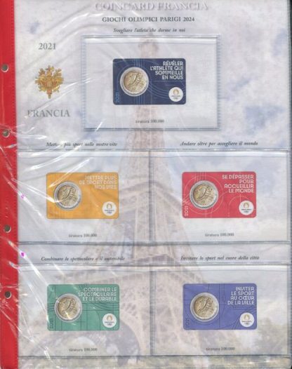 Fogli per coin card Francia  - Giochi Olimpici (Abafil)