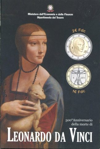 2019 ITALIA  - 500° morte LEONARDO DA VINCI in  COIN CARD