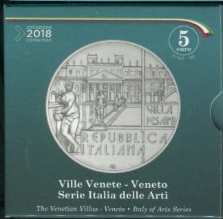 2018 - 5 € Ag Proof Italia  - Ville venete