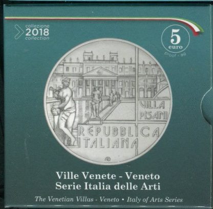 2018 - 5 € Ag Proof Italia  - Ville venete