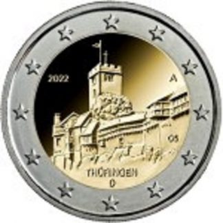 2022 GERMANIA  - Castello di Wartburg a Eisenach zecca casuale