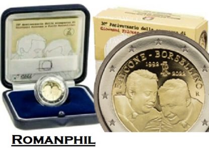 2022 ITALIA  -30° Anniversario della scomparsa di Giovanni Falcone e Paolo Borsellino - proof