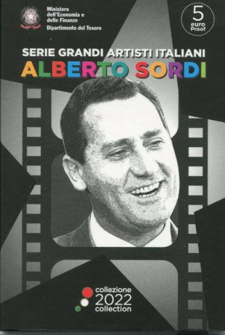 2022 Italia  5 euro proof Alberto Sordi