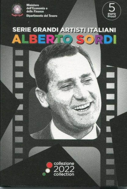2022 Italia  5 euro proof Alberto Sordi