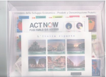 2021 Italia annata completa Francobolli 2021 con foglietto Italia Riparte
