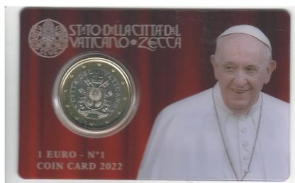 2022 Coin card Vaticano N. 1 da 1 euro
