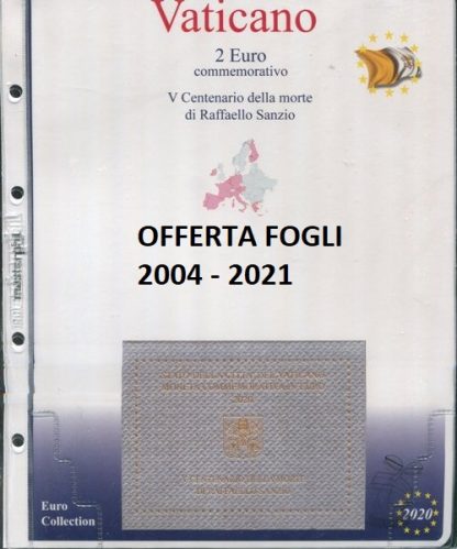 Top Offer - Fogli per 2 euro in blister ufficiale 2004 - 2021 VATICANO - Masterphil