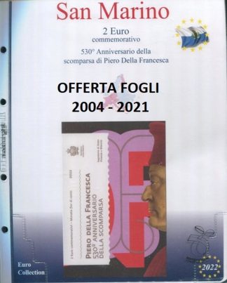 Top Offer - Fogli per 2 euro in blister ufficiale 2004 - 2021 SAN MARINO - Masterphil