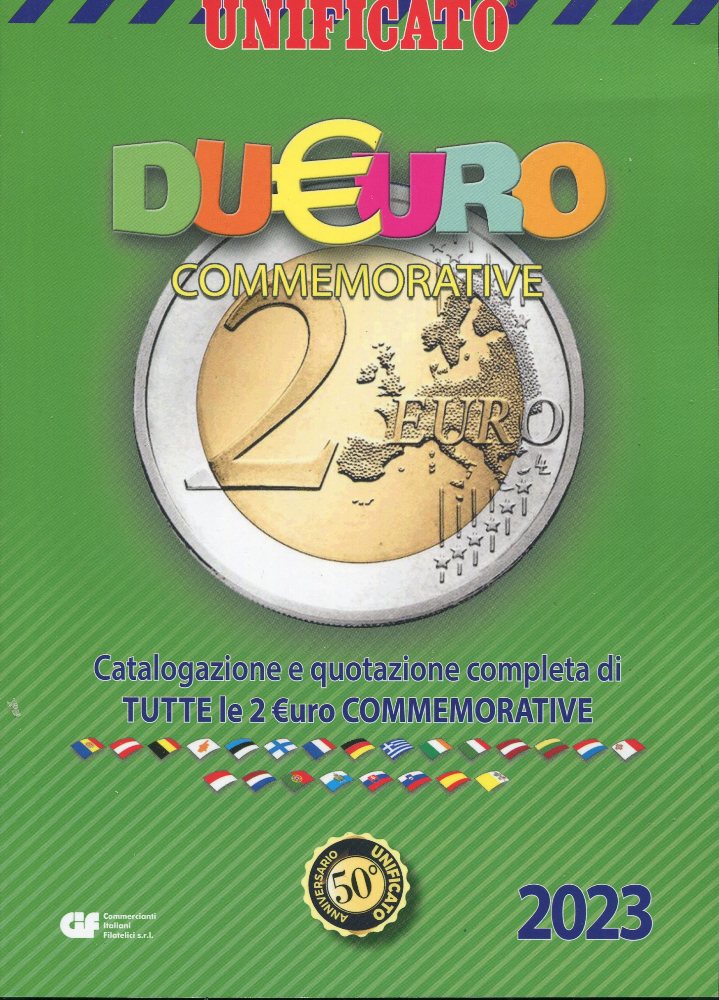 2023 - Catalogo UNIFICATO 2 EURO COMMEMORATIVI EDIZIONE 2023