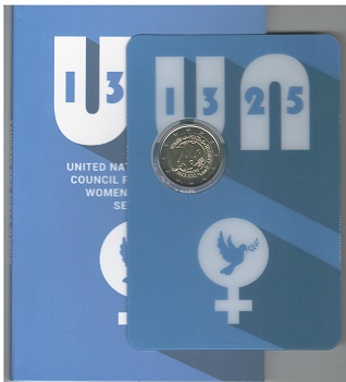 2022  Malta 2 euro in coin card ONU Risoluzione per la pace e sicurezza delle donne