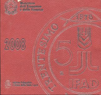 2008 Divisionale Euro Italia  - 8 Valori+Ag