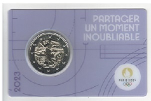 2023 Francia-Olimpiadi 2024- 1 coincard casuale
