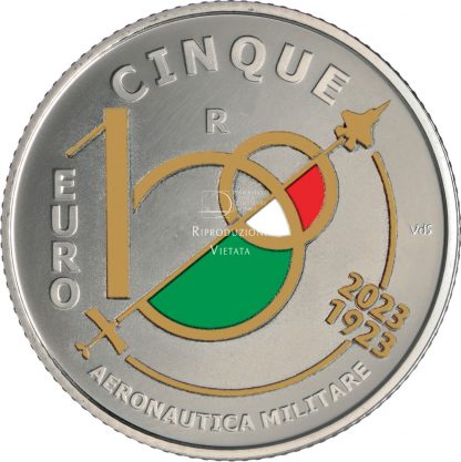 2023 - Italia 5 euro 100 Anni dell'Aeronautica militare FS - immagine 2