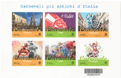 2023- ITALIA-Foglietto Carnevali più antichi d'Italia
