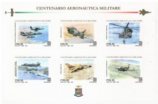Rarità 2023- ITALIA-Foglietto Centenario Aeronautica militare  da 6 valori