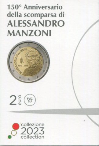 2023 ITALIA-150° Ann. della scomparsa di Alessandro Manzoni COIN CARD