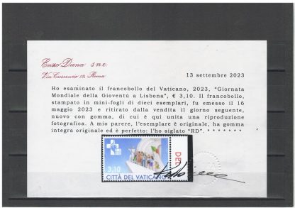 RARITA' 2023 Vaticano – Giornata Mondiale della Gioventù a Lisbona con CERTIFICATO - immagine 2