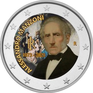 2023 Italia  2 euro colorato Alessandro manzoni