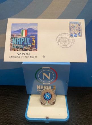 2023- Italia Medaglia d'argento Napoli Campione d'Italia + FDC con annullo speciale