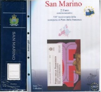 San Marino 2 euro commemorativi  - 2 album con fogli dal 2004 al 2023