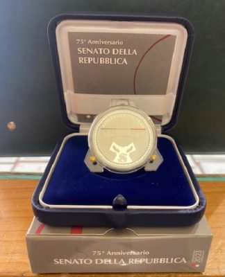 2023- Italia 5 euro 75° Ann. prima seduta del Senato della Repubblica