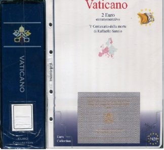 Vaticano 2 euro commemorativi  - 2 album con fogli dal 2004 al 2023