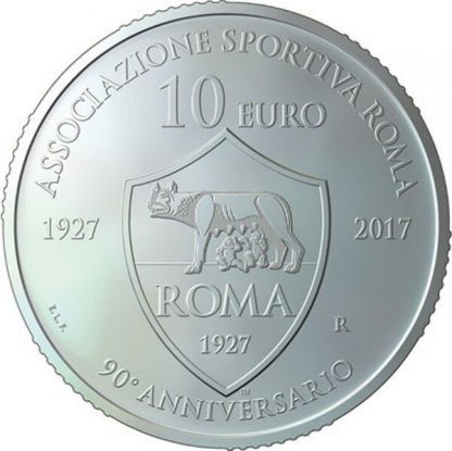 10 euro San Marino AG dedicato al  '90° Ann. Fondazione AS Roma' - immagine 2