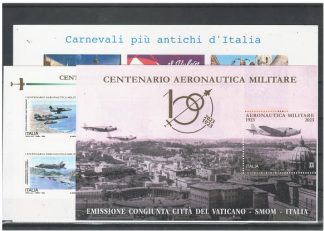 2023 Italia annata completa Francobolli 2023 con foglietto Aeronautica