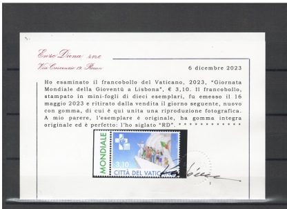 RARITA' 2023 Vaticano – G.ta Mondiale della Gioventù a Lisbona con CERTIFICATO - immagine 2