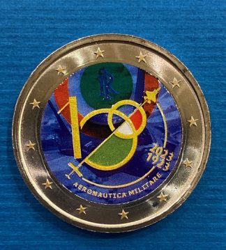 2023 Italia  2 euro colorato Cent.Aeronautica militare II versione