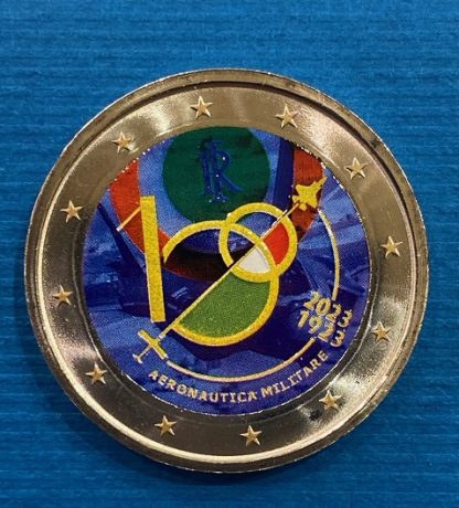 2023 Italia  2 euro colorato Cent.Aeronautica militare II versione