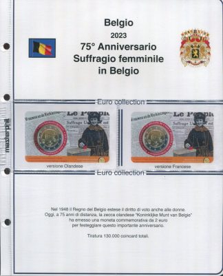 FOGLI PER 2 EURO BELGIO IN COIN CARD dal 2014 al 2024 - MASTERPHIL