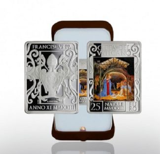 2023 Vaticano - 25 euro in argento colorata Santo Natale