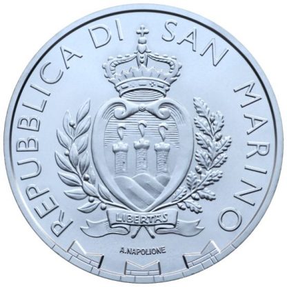 2024 - SAN MARINO 1 ONCIA argento - 5 euro Falco pellegrino - immagine 2