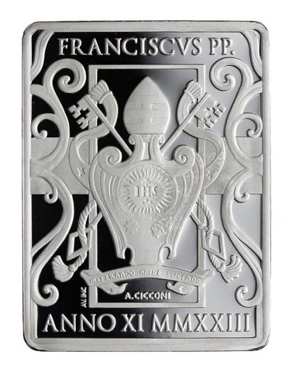 2023 Vaticano - 25 euro in argento colorata Santo Natale - immagine 3