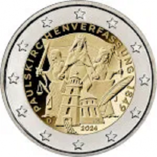 2024 Germania - zecca casuale 175° Ann. Costituzione di Francoforte